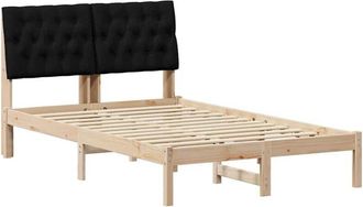 vidaXL Estructura De Cama Negro 120 X 200 Cm Madera De Pino Macizo Vidaxl