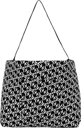 Karl Lagerfeld Tassen, Dames, Zwart, ONE Size, Katoen, KLJ Ew Reversible Shopper Mono