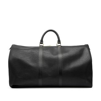 Louis Vuitton Lousi Vitton Black Epi Keepall 55