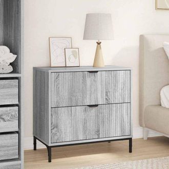 vidaXL vidaXL Comodino Grigio sonoma 63.5 x 36 x 61 cm Legno multistrato