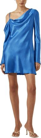 Shona Joy Nora Asymmetrical Long Sleeve Mini Dress