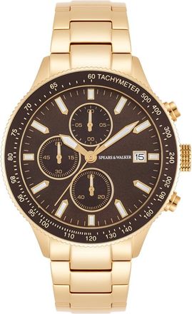 Spears & Walker Mens Chronograph - Gold Stainless Steel - One Size