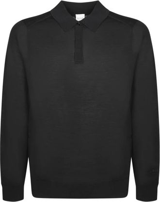 Paul Smith Truien & Vesten, Heren, Zwart, XL, Wol, Merino Wool Polo Shirt