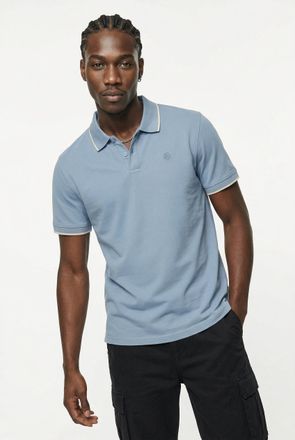 Blend Poloshirt BLEND BHEDIN POLO S/S, Herren, Gr. XL, faded denim, Jersey, Obermaterial: 100% Baumwolle, unifarben, regular fit normal, ohne Ausschnitt, Sh