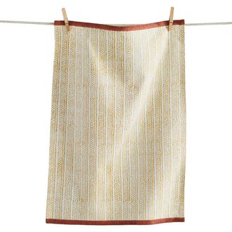 Tag Dash Block Print Dishtowel Yellow Multi Cotton Everyday at Nordstrom