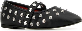 Stella McCartney Studded Leather Flat - Black