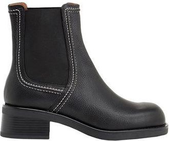 8 by YOOX GRAIN LEATHER CHELSEA ANKLE BOOTS