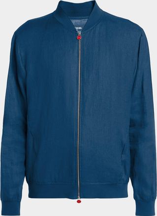Kiton Men & apos;s Linen Full-Zip Blouson