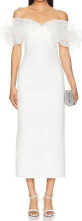 Line & Dot Starlet Midi Dress In Ivory