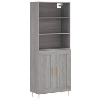 Berkfield Home Highboard Grey Sonoma 69.5x34x180 cm Engineered Wood