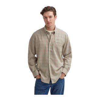 Barbour Overhemden, Heren, Beige, M, Casual Beige Overhemd