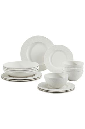 Villeroy & Boch Kombiservice, Wei&szlig;, Keramik, 16-teilig, 430 ml, Geschirr, Geschirrserien