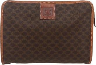 Celine Pre-owned Clutches, female, Brown, Size: ONE SIZE Pre-owned Macadam pochette