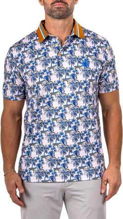 Maceoo Martyr0026 Print Golf Polo in White at Nordstrom, Size 4