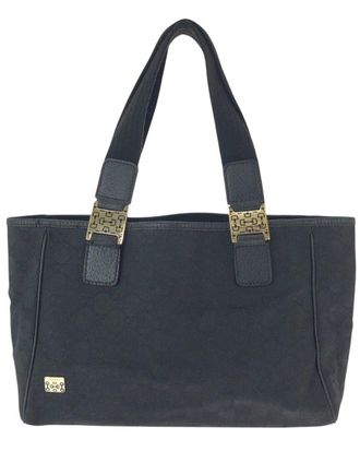 Gucci Black Gg Canvas & Leather Tote (Authentic Pre-Loved)