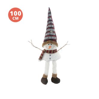 KASANOVA Pupazzo di Neve con calendario avvento 100 cm