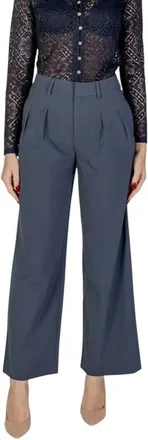 Calvin Klein Jeans Wide Trousers, female, Gray, Size: W27 Grey Polyester Womens Palace Pants