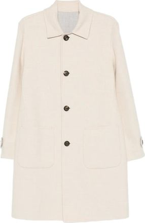 Eleventy Cappotto monopetto con tasca applicata - Toni neutri