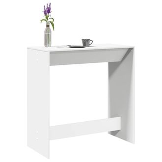 Berkfield Home Bar Table White 102x50x103.5 cm Engineered Wood