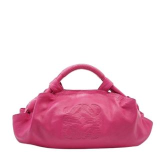 Loewe Pre-owned Handbags, female, Pink, Size: ONE SIZE Pre-owned Nappa Aire Bolso Levante