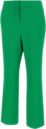 Kaos Broek met geperste vouw - Dames - Wijde Broeken - Groen - S - Polyester - Broeken