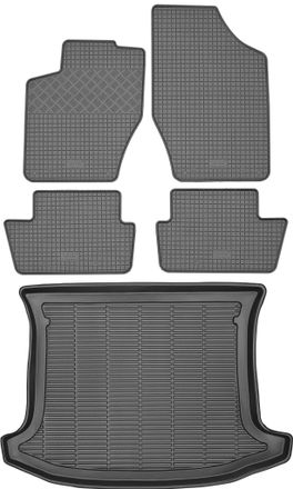 OEM Juego De Alfombrillas De Goma Para Coche Y Alfombrilla Para Maletero Para Peugeot 308 I Estate (2007-2013)