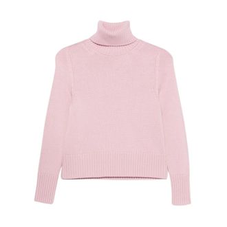 Alpha Studio Fijngebreide coltrui - Dames - Coltruien - Roze - L - Wol - Truien & Vesten