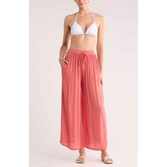 Nordstrom Rack Easy Gauze Cover-Up Pants in Coral Faded at Nordstrom Rack, Size X-Large