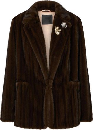 Liu Jo Nepbont Blazer - Dames - Jassen - Bruin - Maat: M Poliester