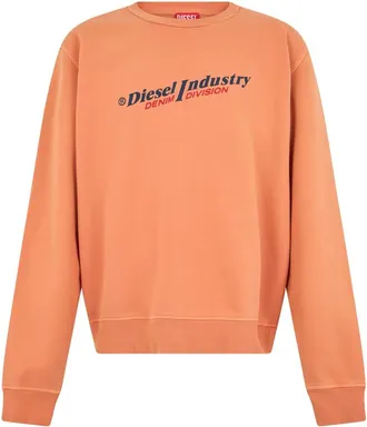Diesel S-Ginn-Ind Sweatshirt - Heren - Sweatshirts & Hoodies - Oranje - Maat: XL Katoen