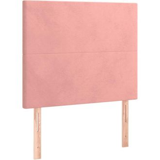 vidaXL Cabecero Con Luces Led Terciopelo Rosa 100x5x118/128 Cm Vidaxl