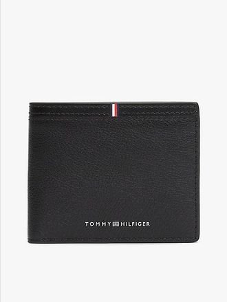Tommy Hilfiger Corporate Logo Leather Credit Card Wallet