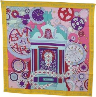 Bulgari Pre-owned Scarves, female, Multicolor, Size: ONE SIZE Pre-owned Vintage Silk Scarf