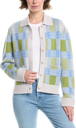 Forté Cashmere Short Plaid Wool & Cashmere-Blend Shacket