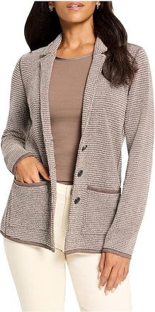 Nic+Zoe Pixel Knit Jacket Womens Jacket Brown : 2XL (US 20-22), Cotton/Down/Nylon