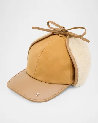 Christian Louboutin Men & apos;s Loubiwood Nappa Leather & Shearling Trapper Hat