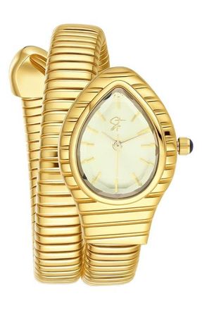 st. Moran Serpentine Wraparound Bracelet Watch, 12.7mm x 25.4mm in Gold at Nordstrom