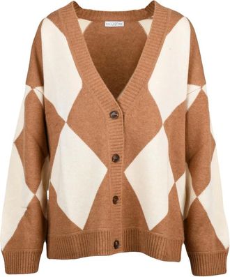 Ballantyne Truien & Vesten, Dames, Veelkleurig, S, Wol, Gebreide Cardigan met Knopen