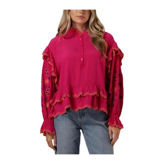 Harper & Yve Overhemden, Dames, Rood, S, Rode Joan-Ls Blouse