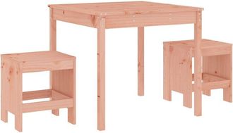 vidaXL Mesa Y Sillas De Jard&iacute;n 3 Pzas Madera Maciza Douglas Vidaxl