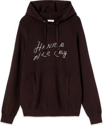 Oltre Sudadera con capucha y bordado de pedrer&iacute;a - Sweatshirts & Hoodies - Mujer - Marr&oacute;n - 2XL