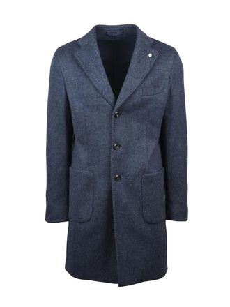 Lubiam Blue Alpaca-Wool Coat