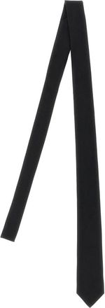 Saint Laurent Reps Bio 5cm Zijden Stropdas - unisex - Stropdassen - Zwart - L - Accessoires