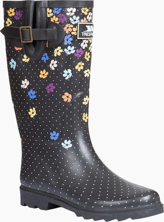 Trespass Womens Trespass Womens/Ladies Samira Printed Wellington Boots - Black - Size: 4