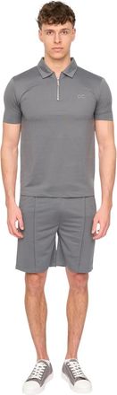 Duck and Cover Heren Medford Pintuck Everyday Polo en Shorts Set (Grijs)