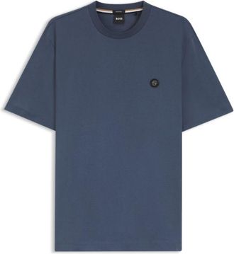 BOSS Mercerized-cotton T-shirt with Double B monogram