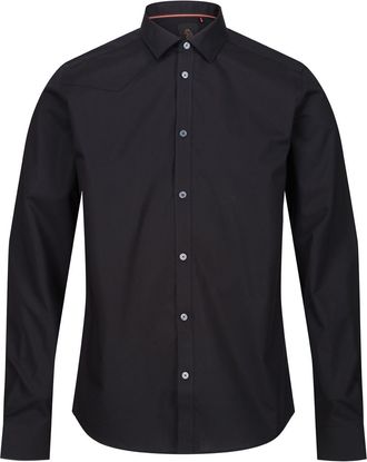 Luke 1977 Heren Well Spent Youth Overhemd met lange mouwen (Zwart)