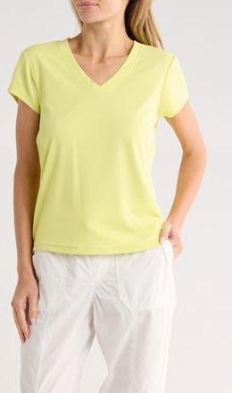 DKNY Ruched Tech T-Shirt in Lemon Ligh at Nordstrom Rack, Size X-Large