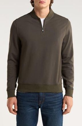 Robert Barakett Vance Half Zip Baseball Collar Pullover in Green at Nordstrom Rack, Size Xx-Large