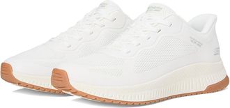 Skechers Hands Free Slip-Ins Bobs Squad 4 - Staple Look Womens Shoes White : 9.5 B - Medium, Synthetic